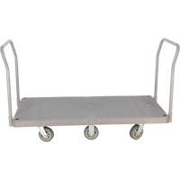 Heavy Duty Plastic Platform Truck, 60" L x 30" W, 3000 lbs. Cap., Polyurethane Wheels The Estey Group