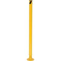 Borne de protection &agrave; ressort, Acier, 42" h x 2-1/8" la, Jaune The Estey Group