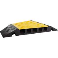 Powerhouse Heavy-Duty Left Turn Cable Protector, 5 Channels, 12" L x 19.75" W x 2.25" H The Estey Group