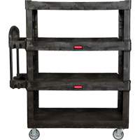 Heavy-Duty Ergo Utility Cart, 4 Tiers, 24-1/4" x 62-2/5" x 54-1/10", 700 lbs. Capacity The Estey Group