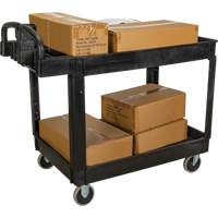 Utility Cart, 2 Tiers, 25-5/8" x 33-1/2" x 43-3/4", 550 lbs. Capacity The Estey Group