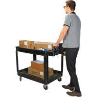 Utility Cart, 2 Tiers, 25-5/8" x 33-1/2" x 43-3/4", 550 lbs. Capacity The Estey Group