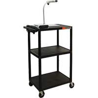 Electric Utility Cart, 3 Tiers, 24" x 42" x 18", 300 lbs. Capacity The Estey Group