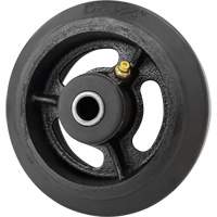 Mold-On Rubber Wheel, 5'' (127 mm) Dia. x 1-1/2" (38 mm) W, 400 lbs. (181 kg.) Capacity The Estey Group