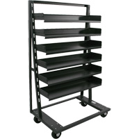 Single-Sided Heavy Duty A-Frame Cart with 6 Trays, 38" x 25" x 63", 2500 lbs. Capacity The Estey Group