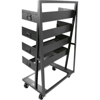 Single-Sided Heavy Duty A-Frame Cart with 4 Large Trays, 38" x 25" x 63", 2500 lbs. Capacity The Estey Group