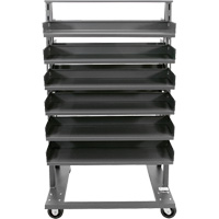 Double-Sided Heavy Duty A-Frame Cart with 12 Trays, 38" x 30" x 63", 2500 lbs. Capacity The Estey Group