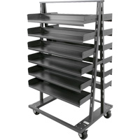 Double-Sided Heavy Duty A-Frame Cart with 12 Trays, 38" x 30" x 63", 2500 lbs. Capacity The Estey Group