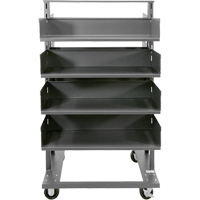 Double-Sided Heavy Duty A-Frame Cart with 8 Large Trays, 38" x 30" x 63", 2500 lbs. Capacity The Estey Group