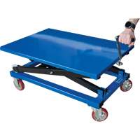 Table &eacute;l&eacute;vatrice manuelle &agrave; ciseaux, 37-3/8" lo x 23-5/8" la, Acier, Capacit&eacute; 660 lb The Estey Group