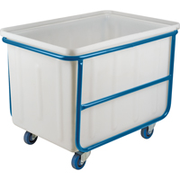 Straight Wall Box Truck, White Polyethylene, 46" L x 28" W x 31" H, 14 cu. ft. Volume, 1000 lbs. Capacity The Estey Group