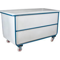 Chariot-caisse &agrave; parois droites, Poly&eacute;thyl&egrave;ne blanc, 57" lo x 34" la x 33" h, Volume 22 pi³, Capacit&eacute; 1000 lb The Estey Group