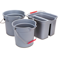 Seau Brute, Capacit&eacute; de 3.5 gal. US (14 pintes), Gris The Estey Group