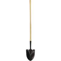 Round Point Shovel, Tempered Steel Blade, Wood, Straight Handle The Estey Group