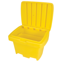 Heavy-Duty Outdoor Salt and Sand Storage Container, 30" x 24" x 24", 5.5 cu. Ft., Yellow The Estey Group