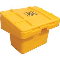 Contenants pour sel & sable SOS, Avec Moraillon, 30" x 24" x 24", 5,5 pi³, Jaune The Estey Group