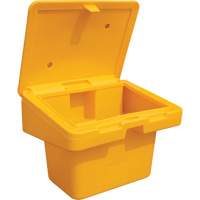 Contenants pour sel & sable SOS, Avec Moraillon, 30" x 24" x 24", 5,5 pi³, Jaune The Estey Group