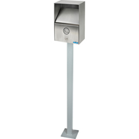 Smoking Receptacles, Wall-Mount, Stainless Steel, 3.3 Litres Capacity, 13-1/2" Height The Estey Group