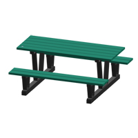 Tables de pique-nique d'ext&eacute;rieur en plastique recycl&eacute;, 72" lo x 60-5/16" la, Vert The Estey Group