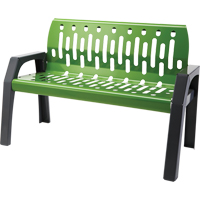 Bancs Stream, Acier, 48" lo x 48" la x 34" h, Vert The Estey Group