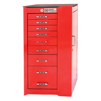 PRO+ Series Roller Cabinet, 8 Drawers, 19" W x 19" D x 36-1/2" H, Red The Estey Group