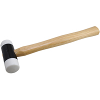 Soft-Face Hammer, 14 oz. Head Weight, Plain Face, Wood Handle, 11-5/8" L The Estey Group