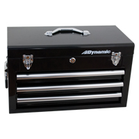 Hand Tool Box with Drawers, 10" D x 20" W x 12" H, Black The Estey Group