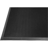 Tapis Gritstop Fingermat, Caoutchouc, Grattoir Type, Motif Textur&eacute;, 2' x 2-2/3', Noir The Estey Group
