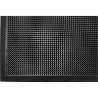 Tapis Gritstop Fingermat, Caoutchouc, Grattoir Type, Motif Textur&eacute;, 2' x 2-2/3', Noir The Estey Group