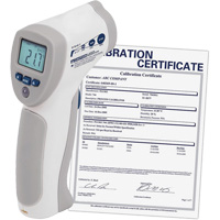 Food Service Infrared Thermometer with Calibration Certificate, -4°- 392° F ( -20° - 200° C )/-58°- 4° F ( -50° - -20° C ), 8:1, Fixed Emmissivity The Estey Group