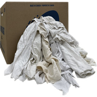 Wiper Rags Box, Ganzie, White, 20 lbs. The Estey Group