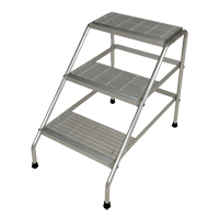 Aluminum Step Stand, 3 Steps, 34-9/16" x 22-13/16" x 30" High The Estey Group