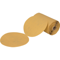 Rouleau de disques abrasifs dor&eacute;s en papier Stikit 216U, 6" dia., Grain P360, Oxyde d'aluminium The Estey Group