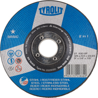 Basic 2-in-1 Grinding Wheel, 4-1/2" x 1/4", 7/8" Arbor, Type 27 The Estey Group