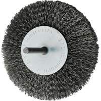 Brosses mont&eacute;es &agrave; fils cr&ecirc;p&eacute;s circulaires, 4", Fils 0,008", Tige 1/4" The Estey Group