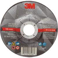 Silver Cut-Off Wheel, 4-1/2" x 0.045", 7/8" Arbor, Type 27, Ceramic, 13300 RPM The Estey Group