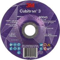 Cubitron™ 3 Cut-Off Wheel, 5" x 0.045", 7/8" Arbor, Type T27, Ceramic, 12250 RPM NY551 | The Estey Group