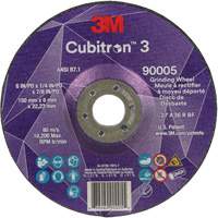 Cubitron 3 Depressed Centre Grinding Wheel, 6" x 1/4", 7/8" Arbor, Ceramic, Type T27 The Estey Group
