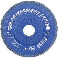 Powerblend TRM Trimmable Flap Disc, 4-1/2" x 7/8", Type 29, Z40 Grit, Zirconium The Estey Group