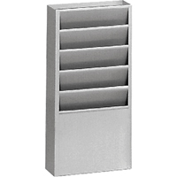 Pr&eacute;sentoirs, Stationnaire, 5 fentes, Acier, 9-3/4" la x 4-1/8" p x 21" h The Estey Group