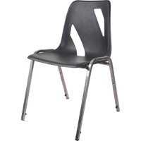 Stacking Chair, Vinyl, 31" High, 275 lbs. Capacity, Black The Estey Group