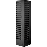 Pr&eacute;sentoirs, Rotatif, 92 fentes, Acier, 14-1/8" la x 14-1/8" p x 66" h The Estey Group