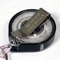 Retractable Mini-Bak&reg; ID Badge Holders, Plastic, 36" Cable, Belt Clip Attachment The Estey Group