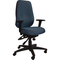 Chaises ergonomiques de s&eacute;rie petite Cierra, Tissu, Bleu, Capacit&eacute; 300 lb The Estey Group