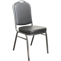 Stacking Chairs, Vinyl, 37" High, 275 lbs. Capacity, Black The Estey Group