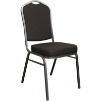Stacking Chairs, Fabric, 37" High, 275 lbs. Capacity, Black The Estey Group