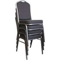 Stacking Chairs, Fabric, 37" High, 275 lbs. Capacity, Black The Estey Group