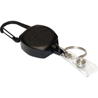 Self Retracting ID Badge and Key Reel, Zinc Alloy Metal, 24" Cable, Carabiner Attachment The Estey Group