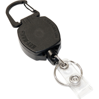 Self Retracting ID Badge and Key Reel, Zinc Alloy Metal, 24" Cable, Carabiner Attachment The Estey Group
