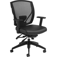 Multi-Tilter Arm Chairs, Vinyl, Black, 300 lbs. Capacity The Estey Group